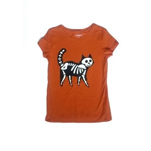 Glow-in-the-Dark! Halloween Skeleton Cat Tee